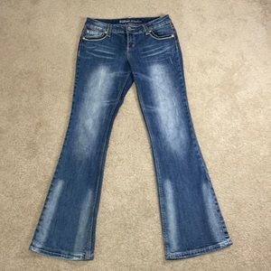 ZCO premium low rise flare jeans with embroidery details 9